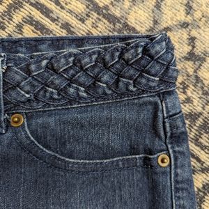 Denim Shorts w/ Braided Detail